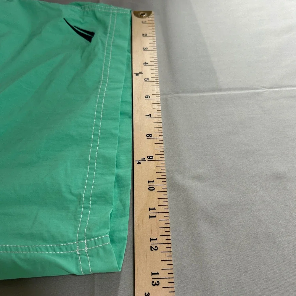 Nautica Swim Trunks T91000 Mens XXL Mint Sprig Nylon Beachwear Prep